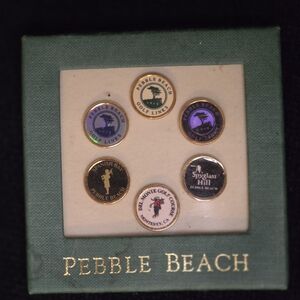 Pebble Beach Green and White Golf Marker Gift Box